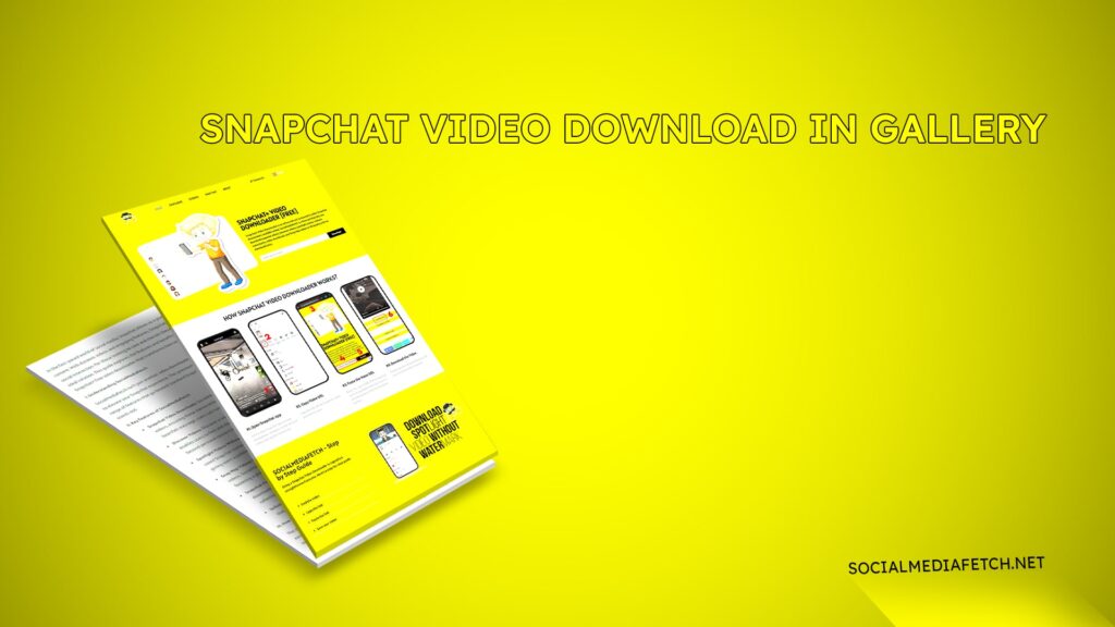 Snapchat Video Download in Gallery