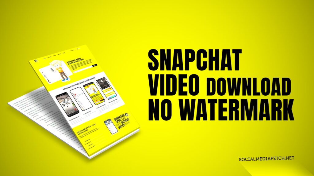 Snapchat Video Download no Watermark